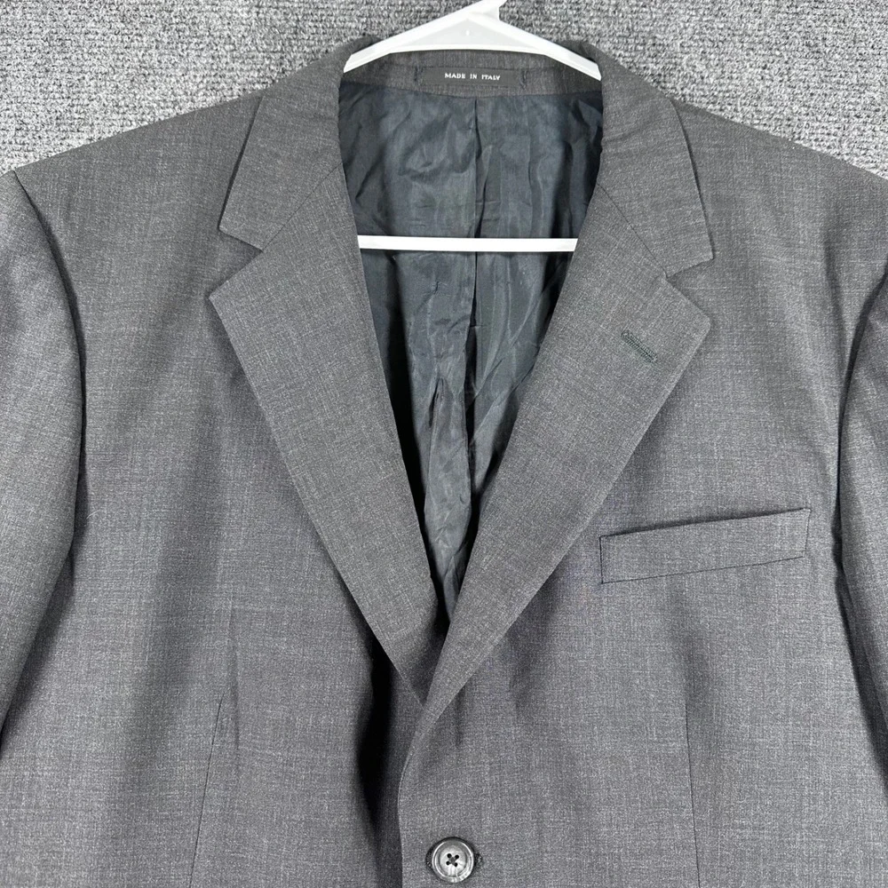 Emporio Armani‎ Blazer Mens 44R Grey Virgin Wool Cashmere Suit Jacket Italy